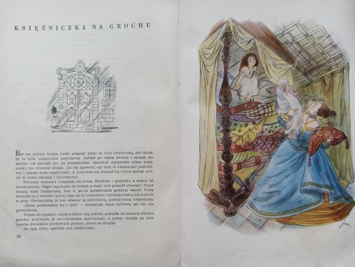 "Baśnie" J.Ch. Andersena, ilustracje J.M. Szancer  1950, PRL