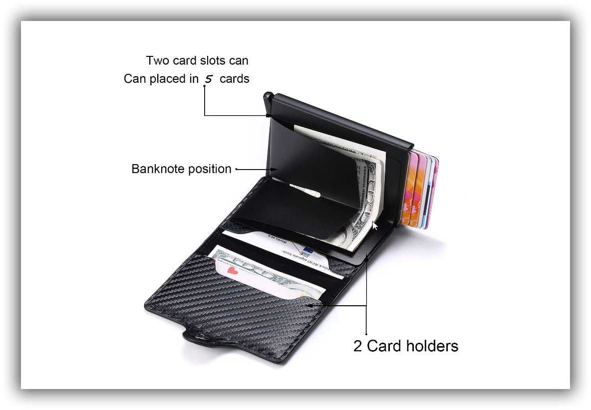 Шкіряний чоловічий гаманець RFID 3 кольори