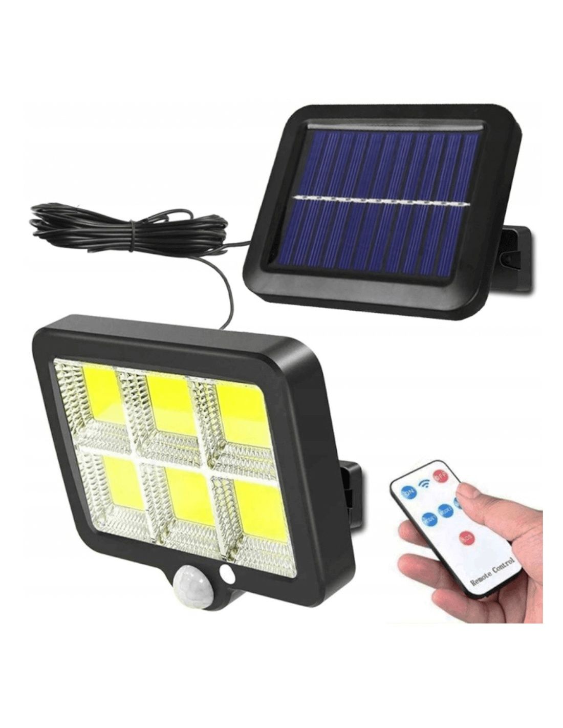 Lampa Solarna Zewnetrzna Do Ogrodu 120LED COB 120W z Czujnikiem Ruchu