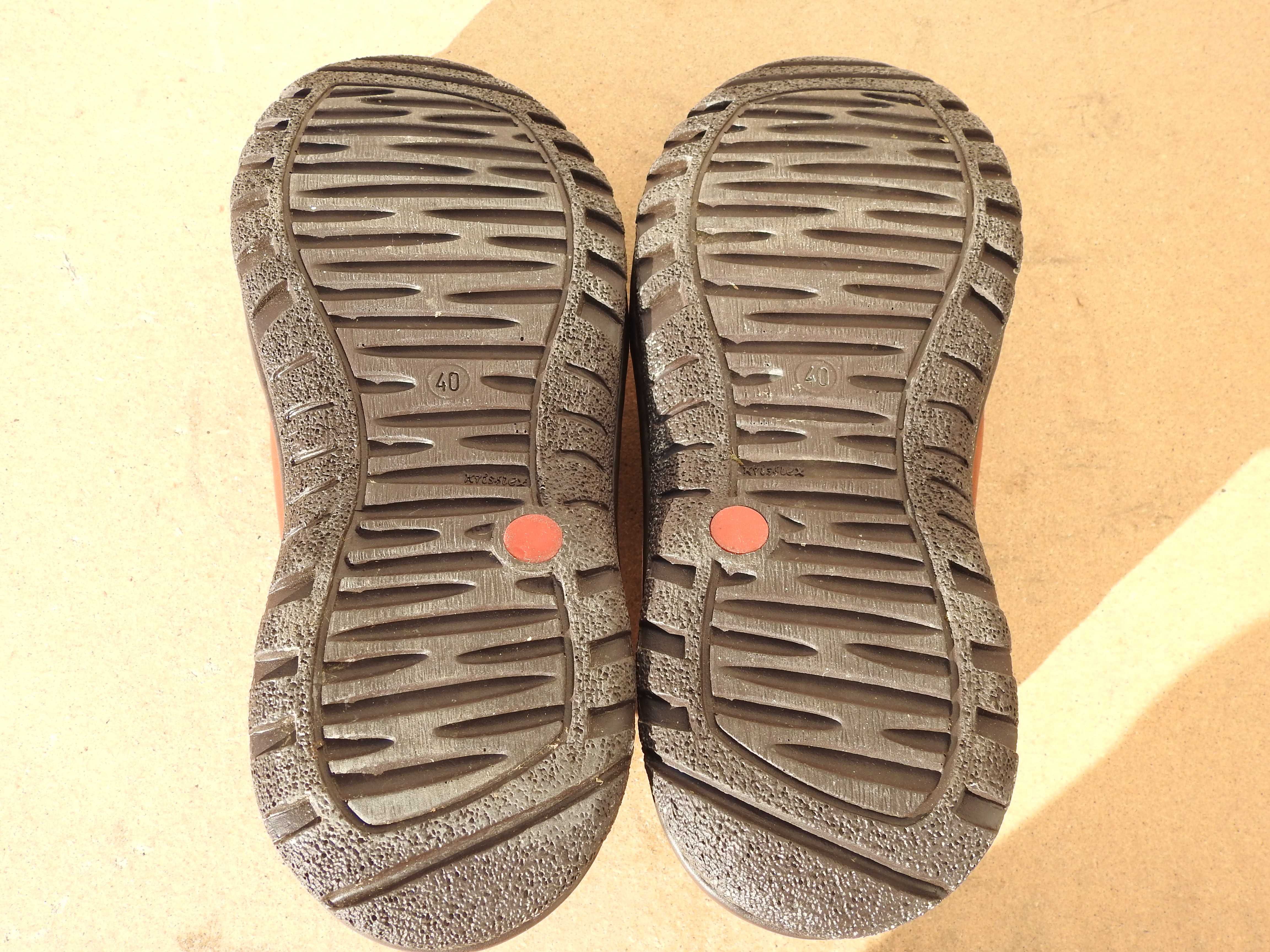 Buty skórzane Łukbut, kolor brązowy, rozmiar 40, mokasyny