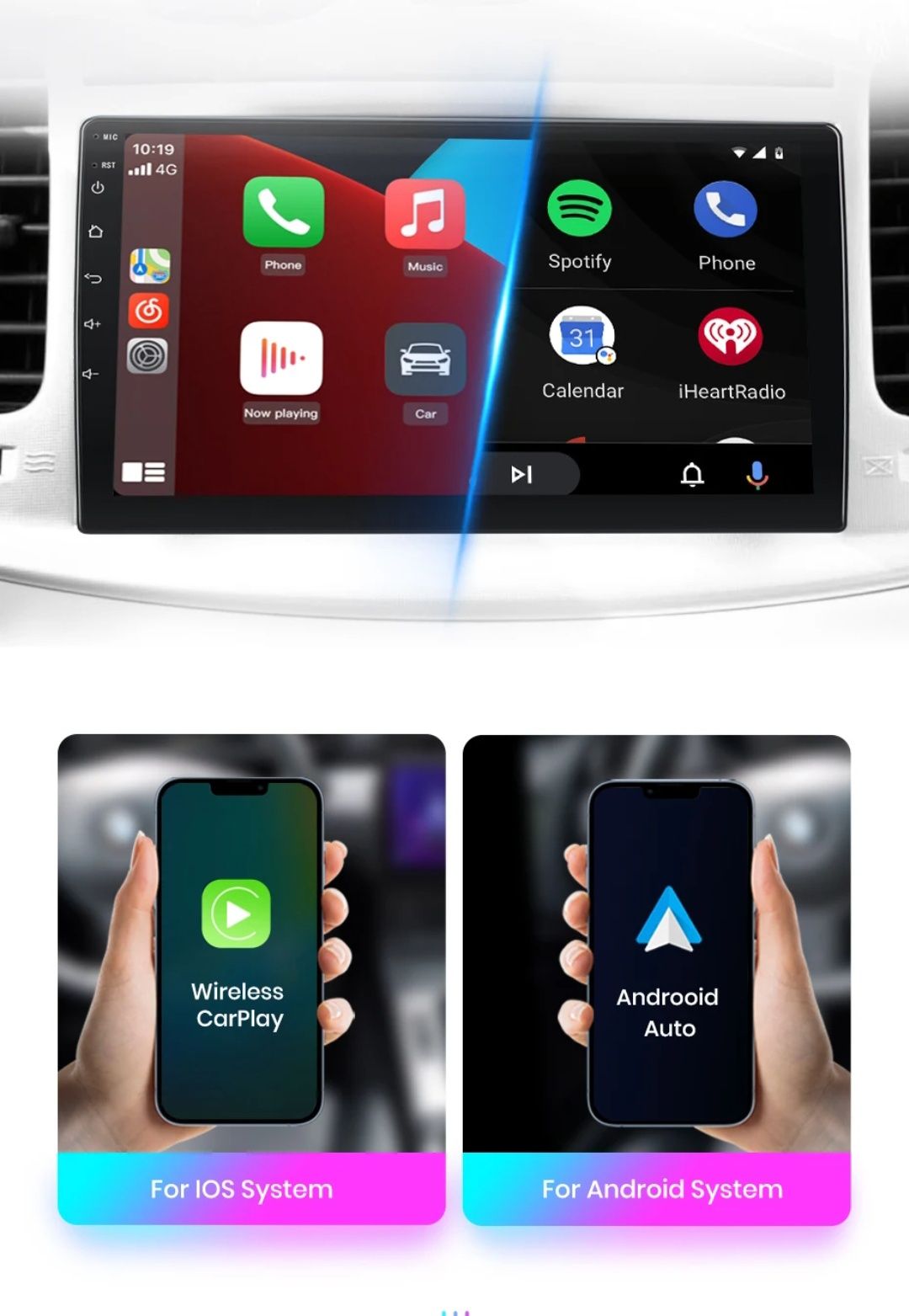 Rádio 2din android Auto SMART 2016-20 GPS WiFi Carplay Bluetooth NOVO
