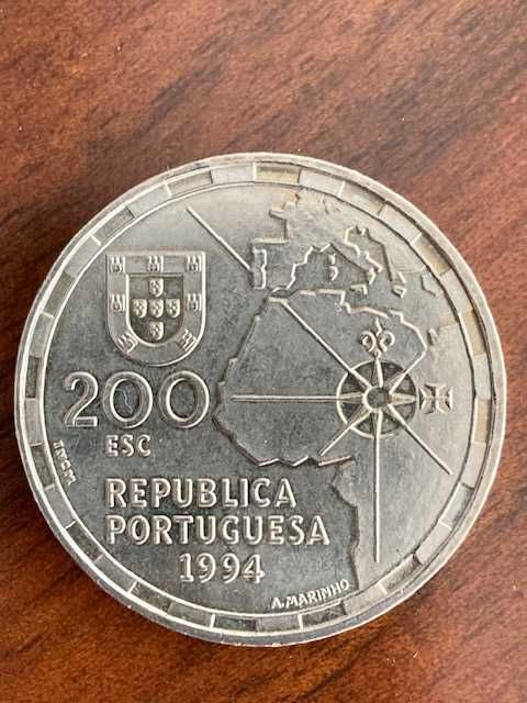 3 Moedas comemorativas 200 escudos (200$00) 1994 - Partilha do Mundo