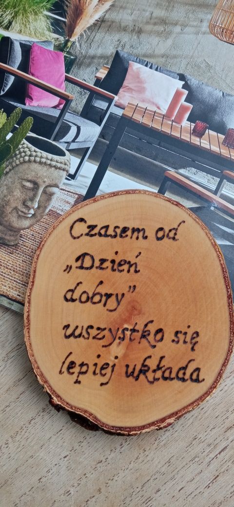 Drewniane podkładki ręcznie wypalane