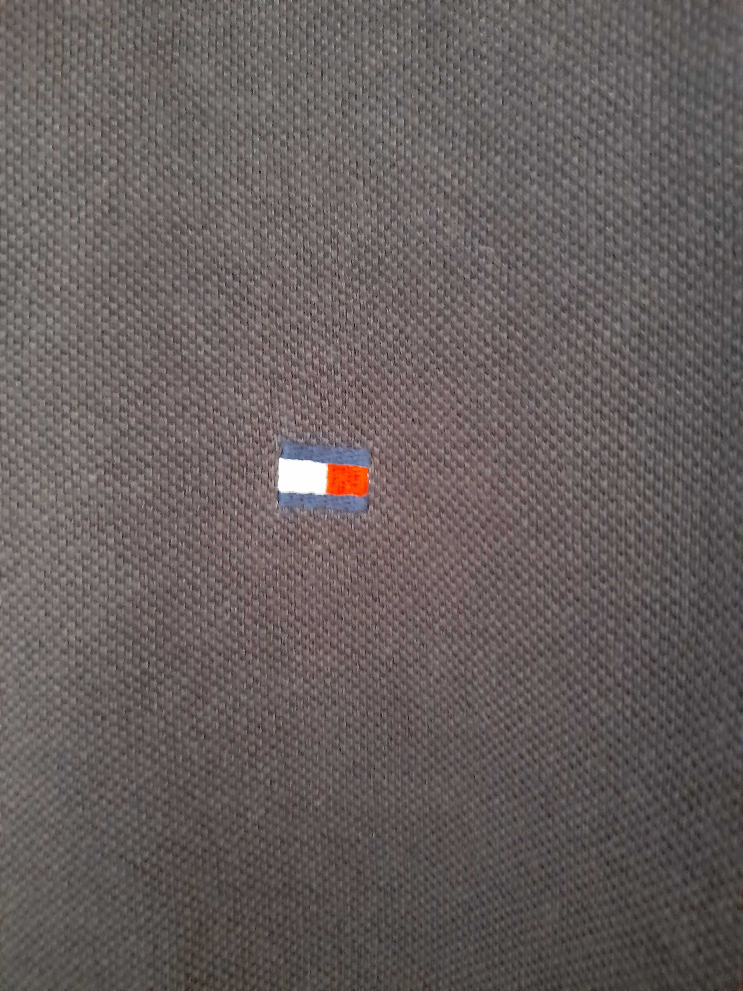 Tommy Hilfiger M koszulka polo brązowa t-shirt z kołnierzykiem męska