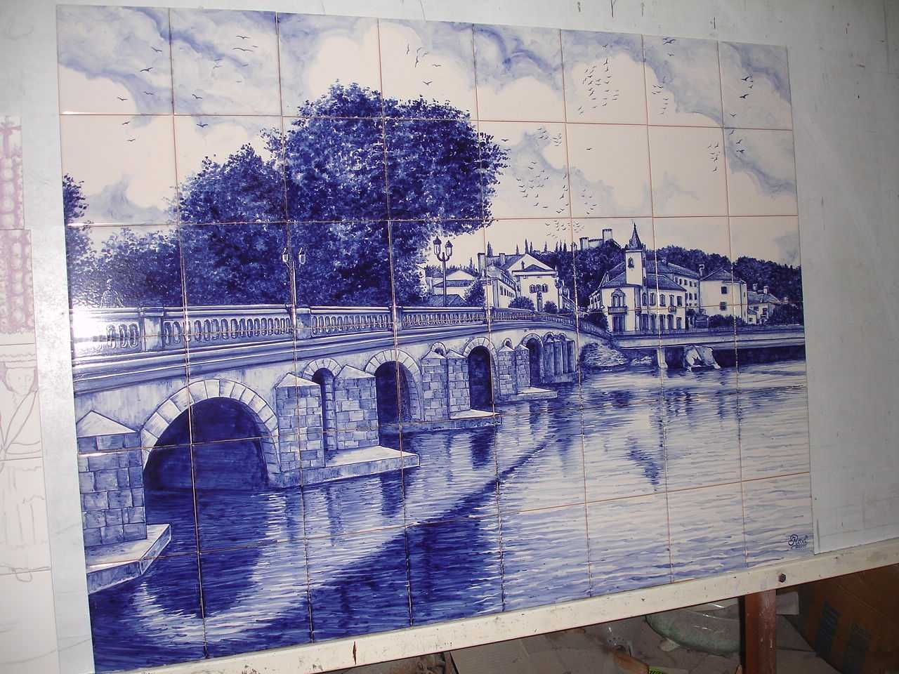 Painel em AZULEJO - pintura Manual