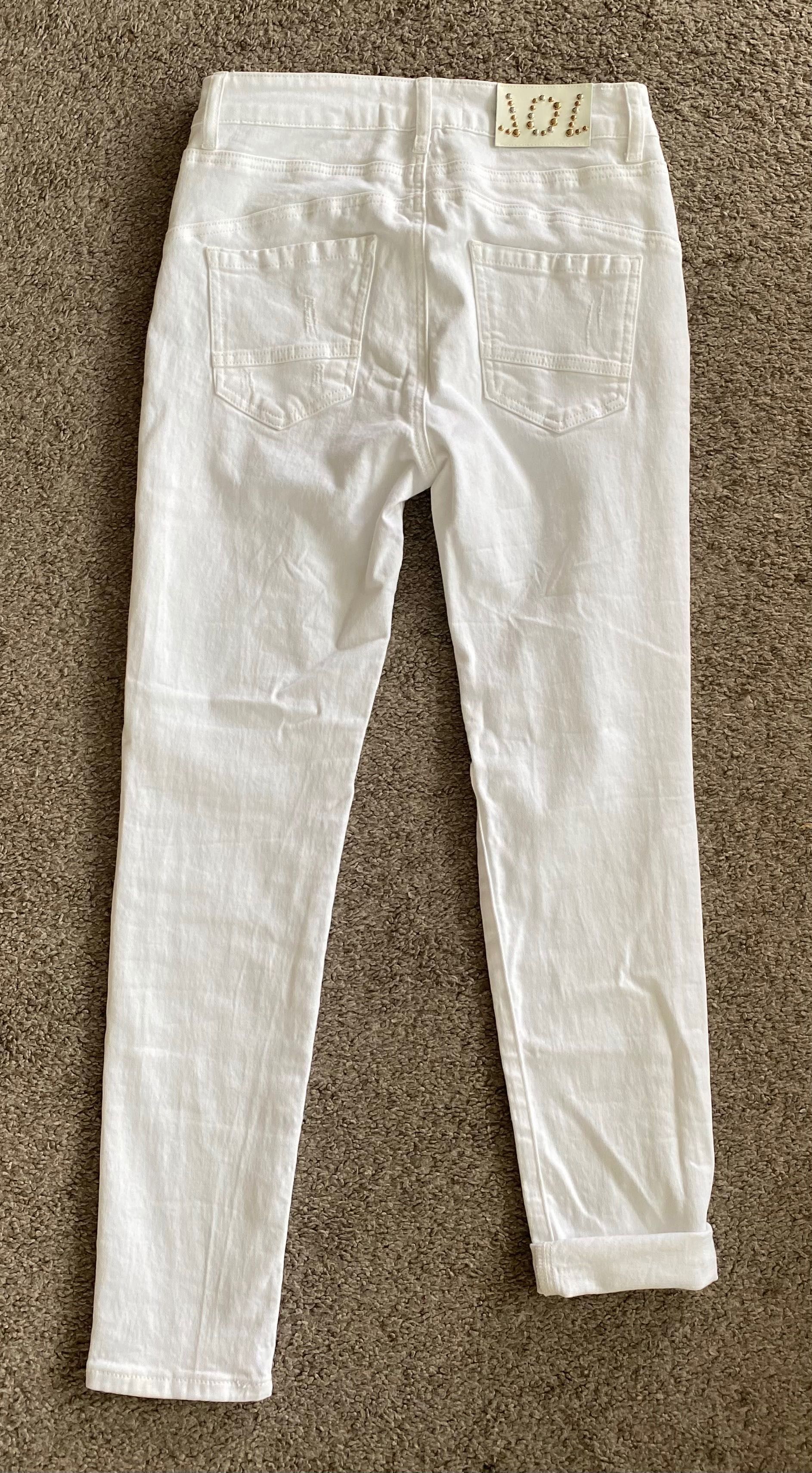 Spodnie białe jeans S by o la la…!