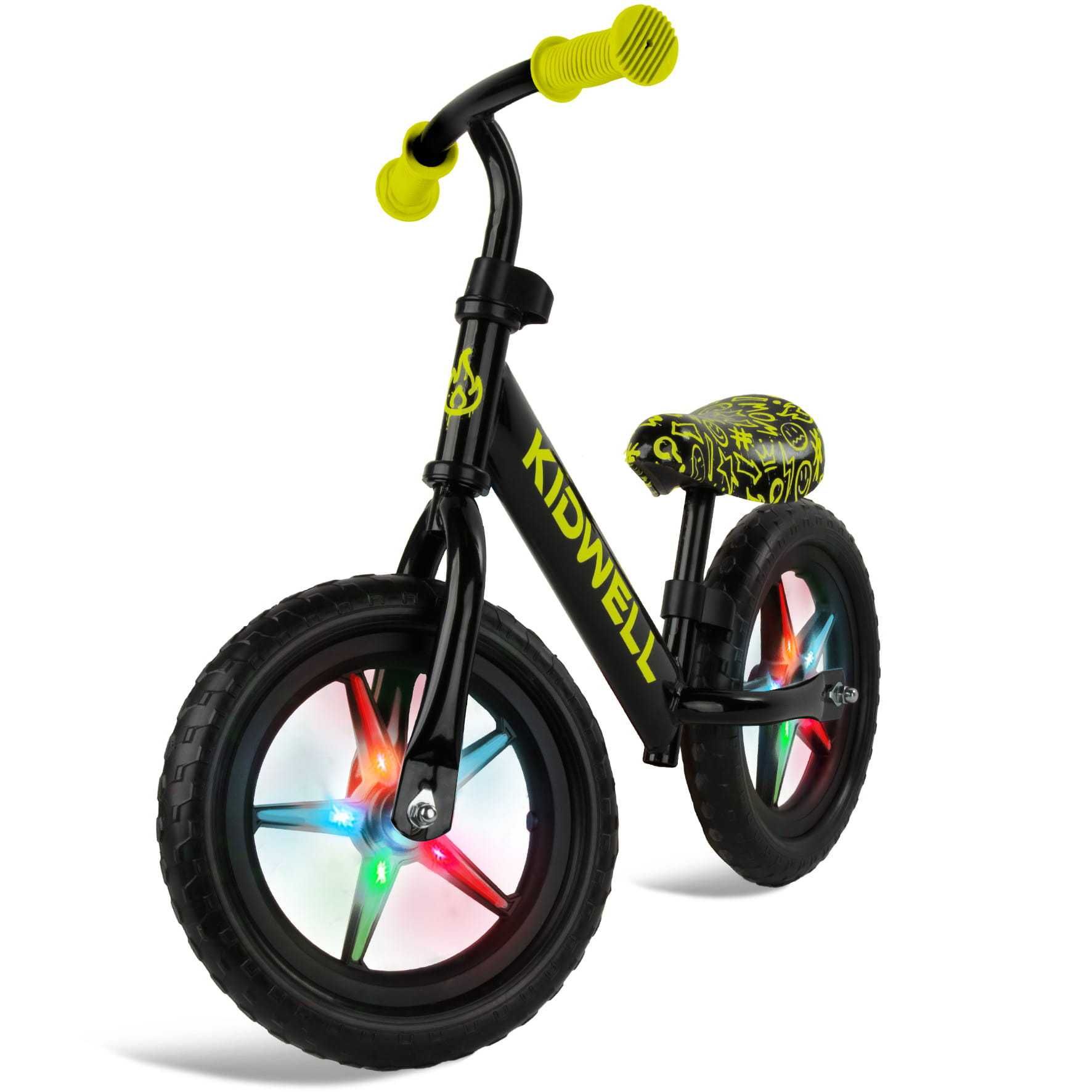 5748 Rowerek biegowy Rebel LED Neon Yellow biegówka dla dzieci jeździk
