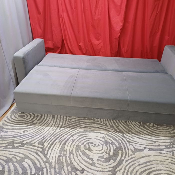 Kanapa szara z fotelem