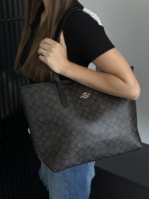 Сумка Coach Tote City шкіряна