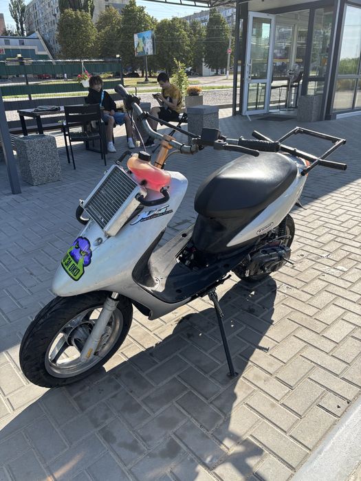 Yamaha Jog sa16 на Aerox ходовке