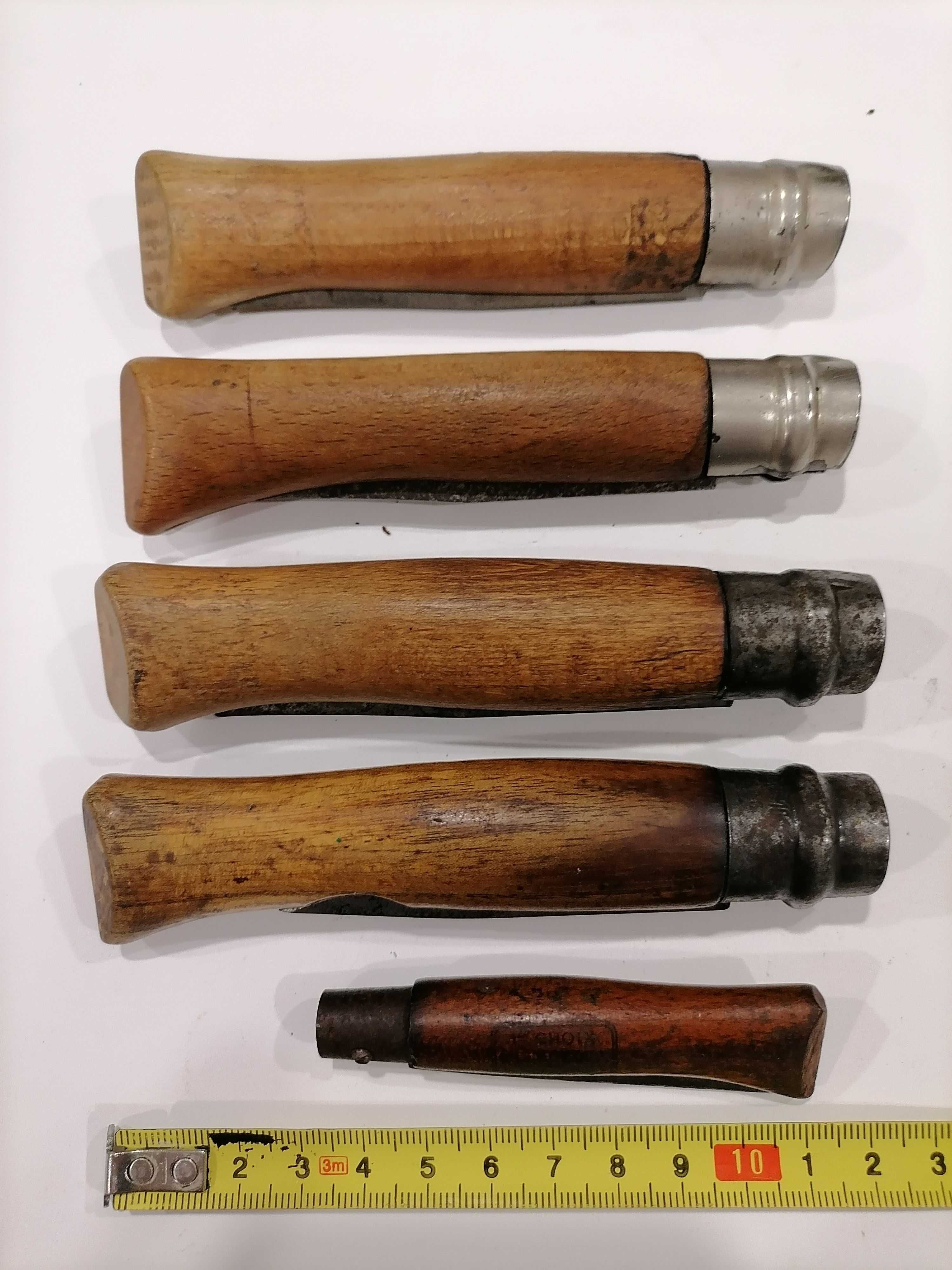 Lote 5 canivetes coleção-Opinel "main couronné"c/virola-Preço Conjunto