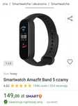Zegarek, Opaska sportowa, Smart Band 5 Pulsoksymetr