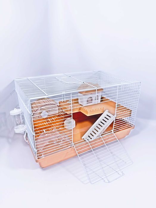Просторная Клетка для хомяка G05, 46,5×29×29 см с красивой купалкой