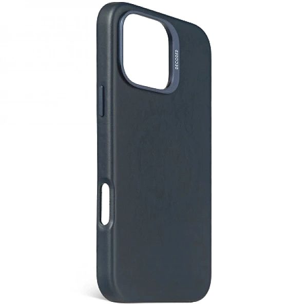 Etui Decoded Leather Backcover MagSafe na iPhone 16 Pro Max - granatow