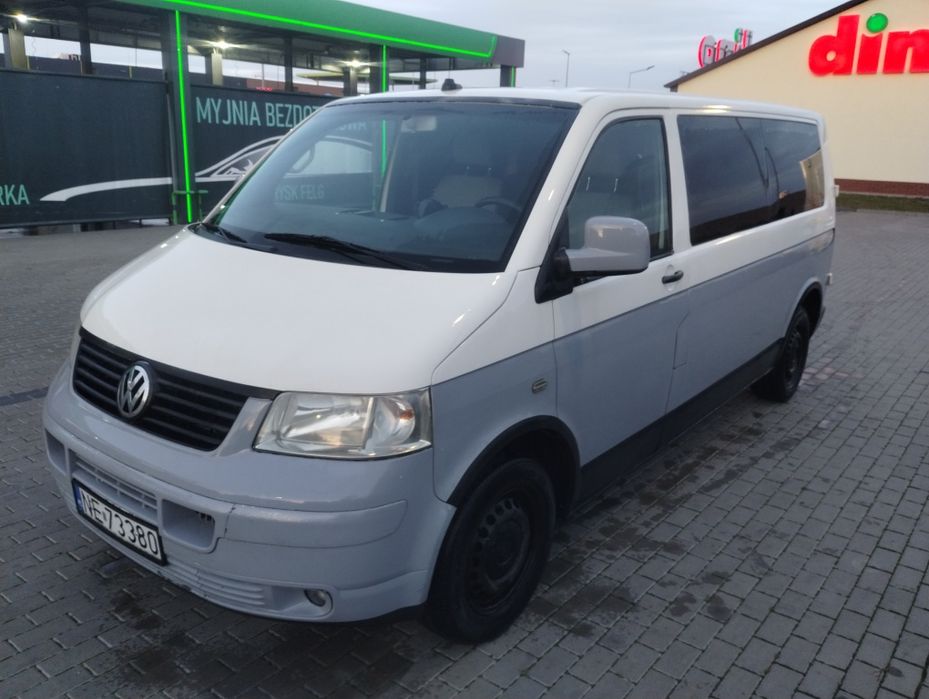 Volkswagen Transporter T5 2.5TDI Long 8-osobowy Brygadówka przegląd OC