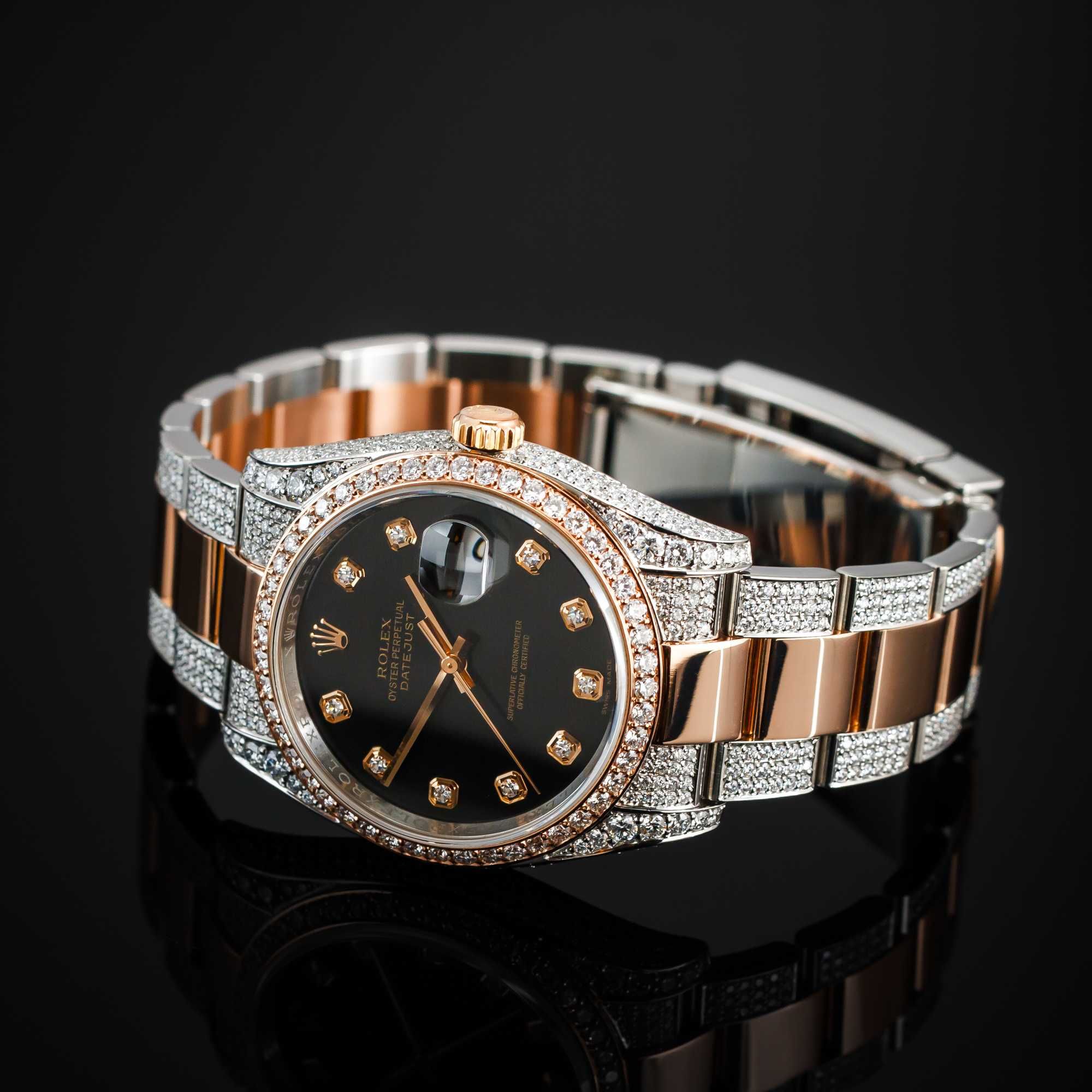 Diamentowy Rolex Datejust 36 różowe złoto