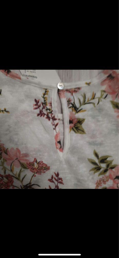 Nowa bluzka z metką w kwiaty XS