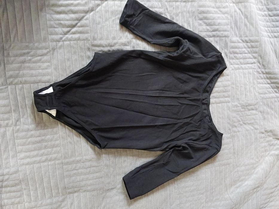 Body gimnastyczne/baletowe czarne rozmiar 134