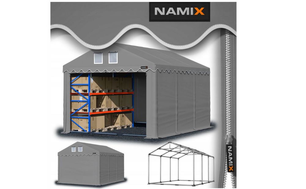 Namiot PRESTIGE 6x6-2,6m hala przemysłowa magazynowy MOCNY PVC 560g