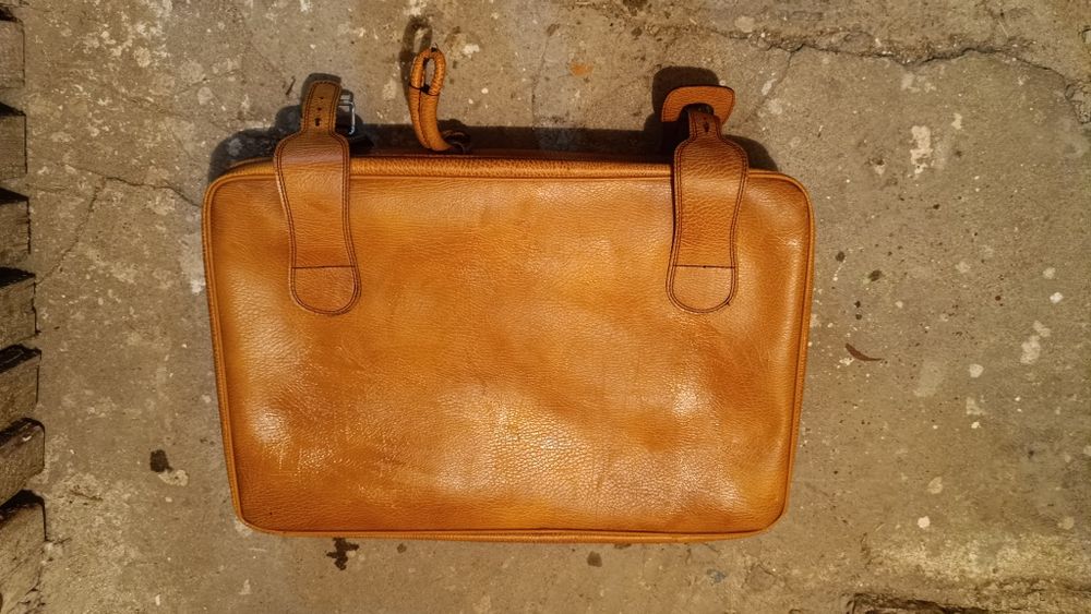 Torba podróżna PRL skórzana