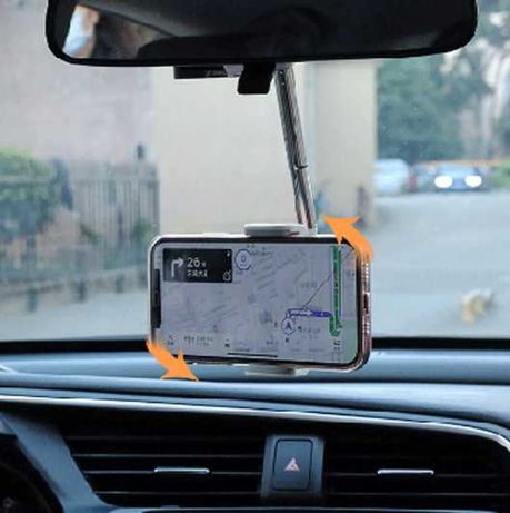 Автомобильный держатель для телефона на зеркало с поворотом на 360