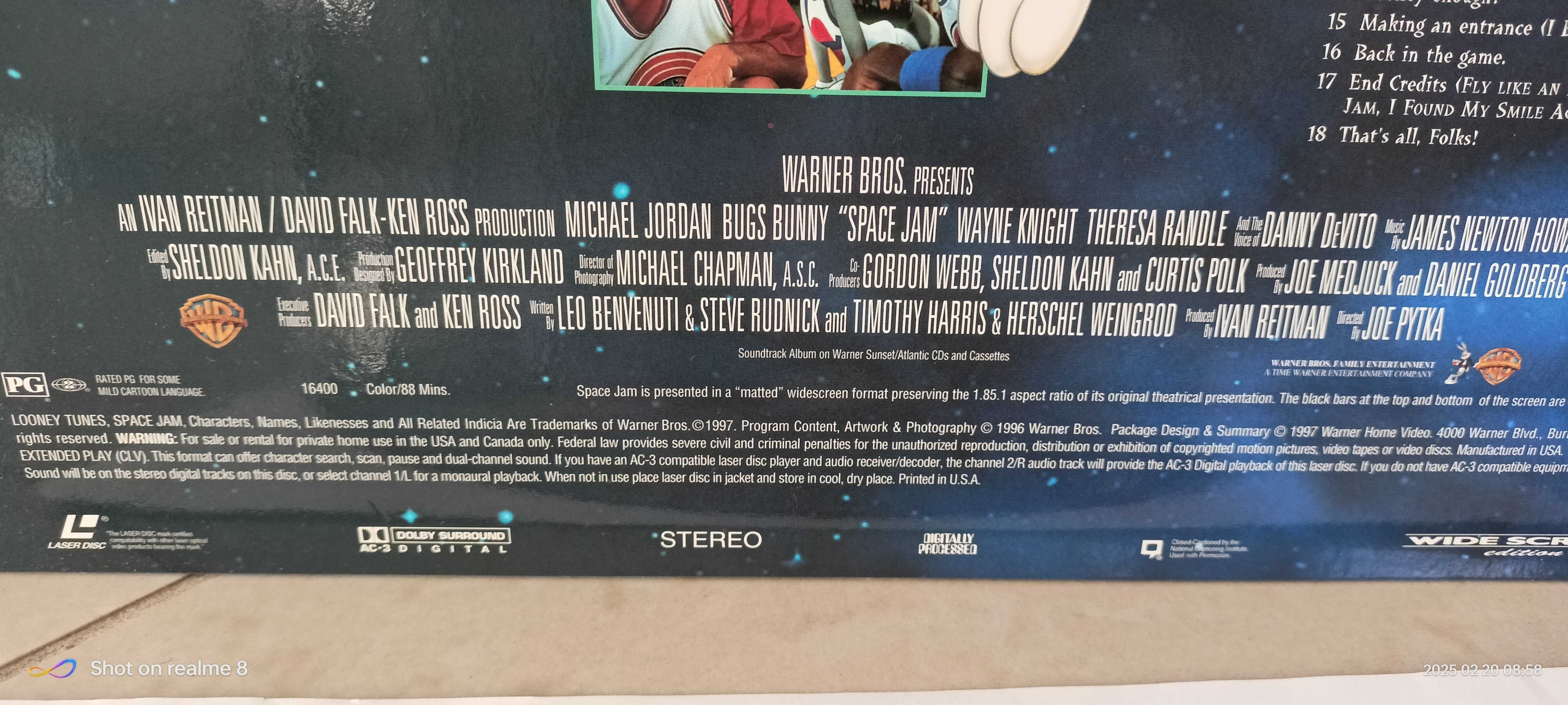 Laserdisc -Space Jam- NTSC