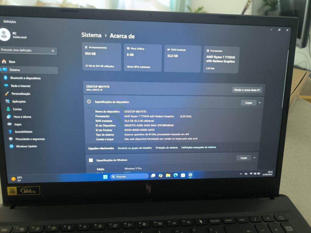Portátil Gaming Acer Nitro V RTX 4060