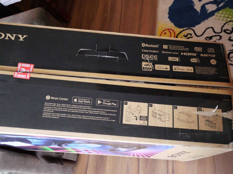 Imprezowy Głośnik Sony MHC-V73D – Bluetooth, CD/DVD,FM-DAB+