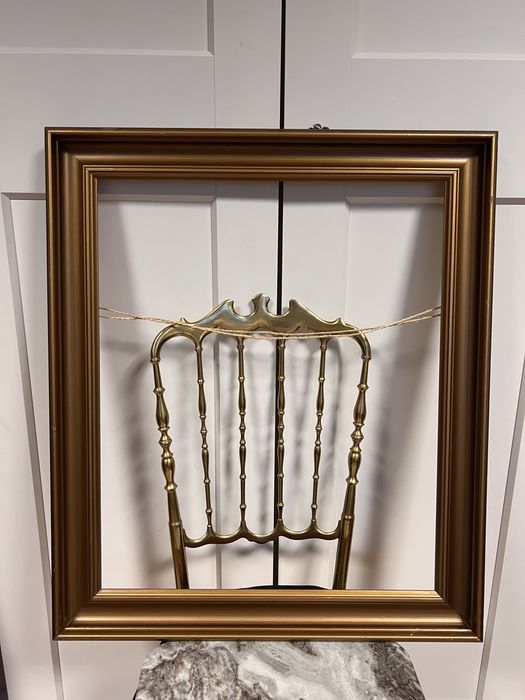 Rama do obrazu lustra obraz lustro antyk vintage drewniana złota