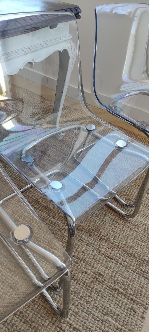 4 cadeiras transparentes Modelo Tobias IKEA