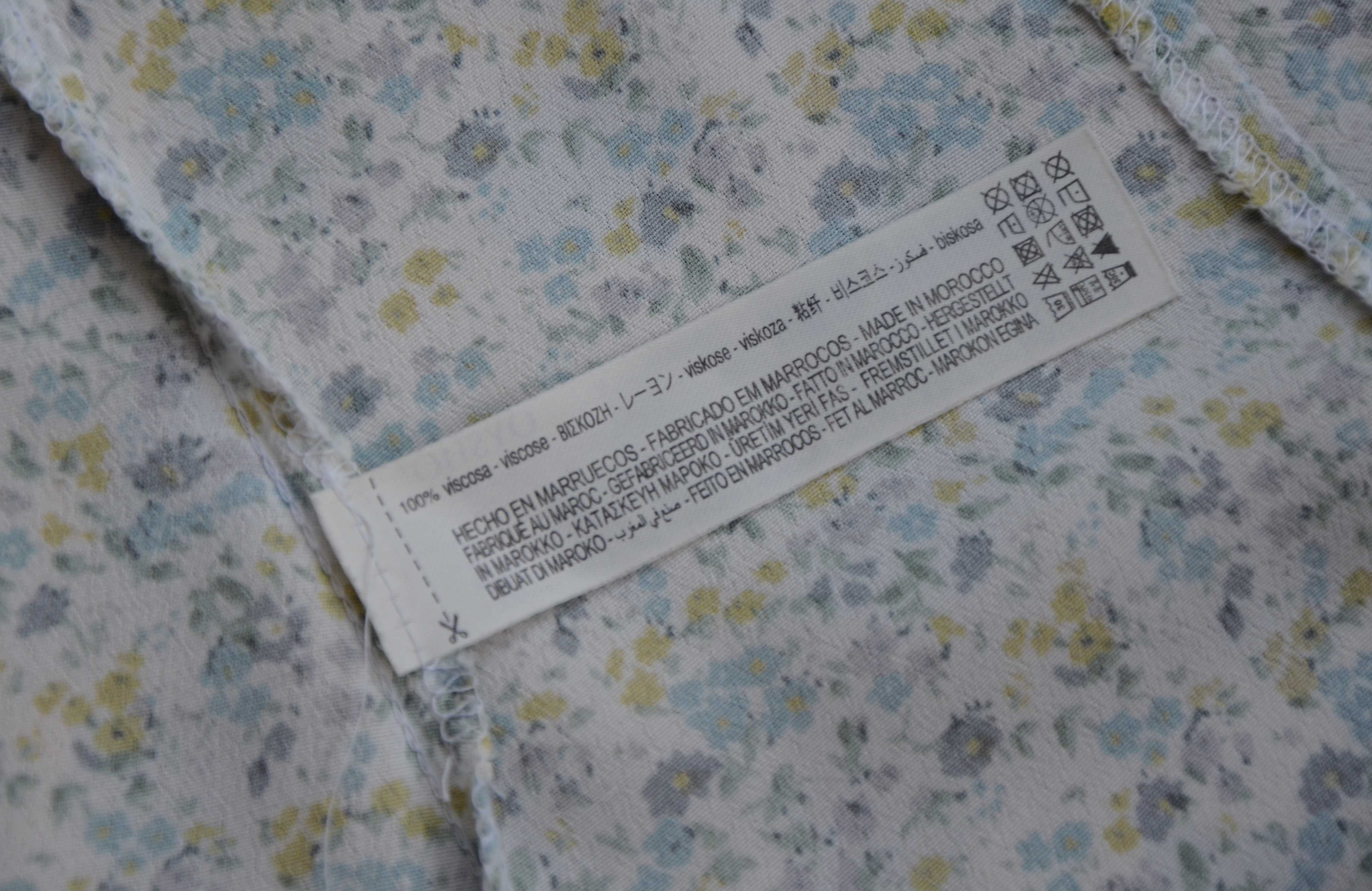 Oysho krótka kopertowa sukienka w kwiatki floral 38 M