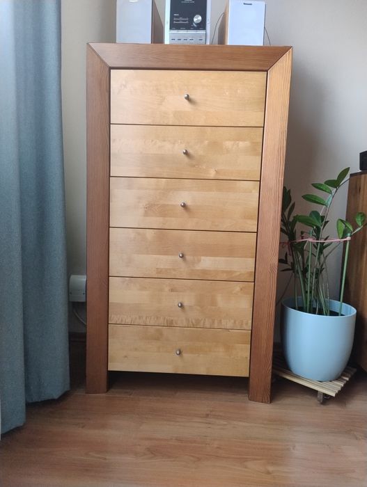 2 komody i witryna, meble do salonu