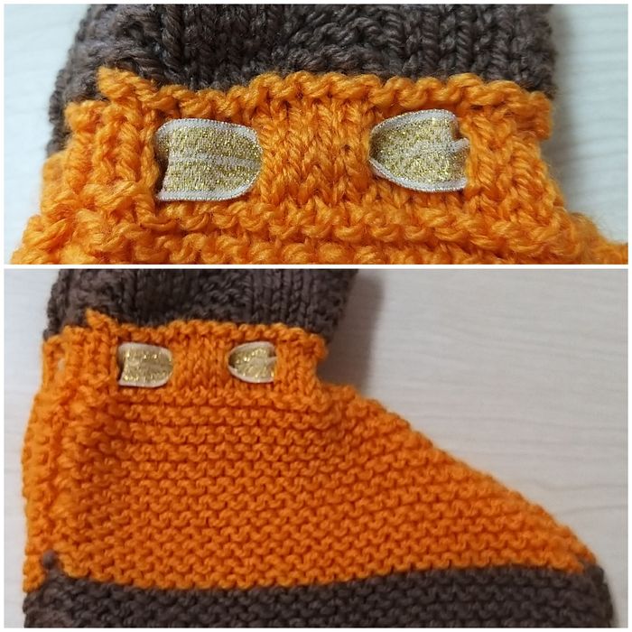 Botas em lã, com elástico.