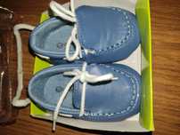 Buty mokasyny niebieskie granatowe