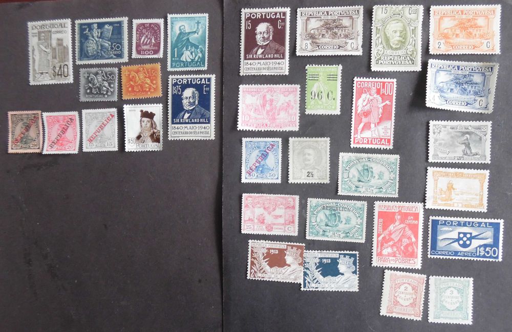 Selos Portugal Lote de Clássicos NOVOS c/ e s/ marca de charneira