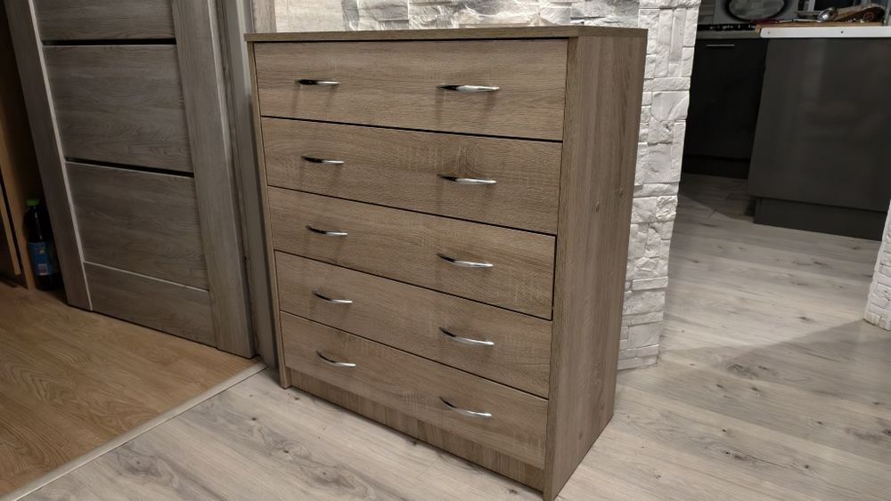 Komoda 5 szuflad (Dąb Sonoma)