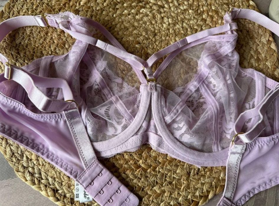 Бюстгальтер з портупеєю бузковий Лани мода/ Lanny moda