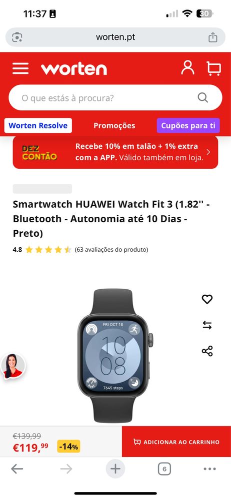 Huawei watch Fit 3