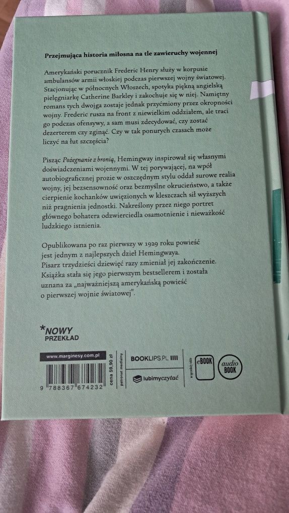 Ernest Hemingway - Pożegnanie z bronią NOWA