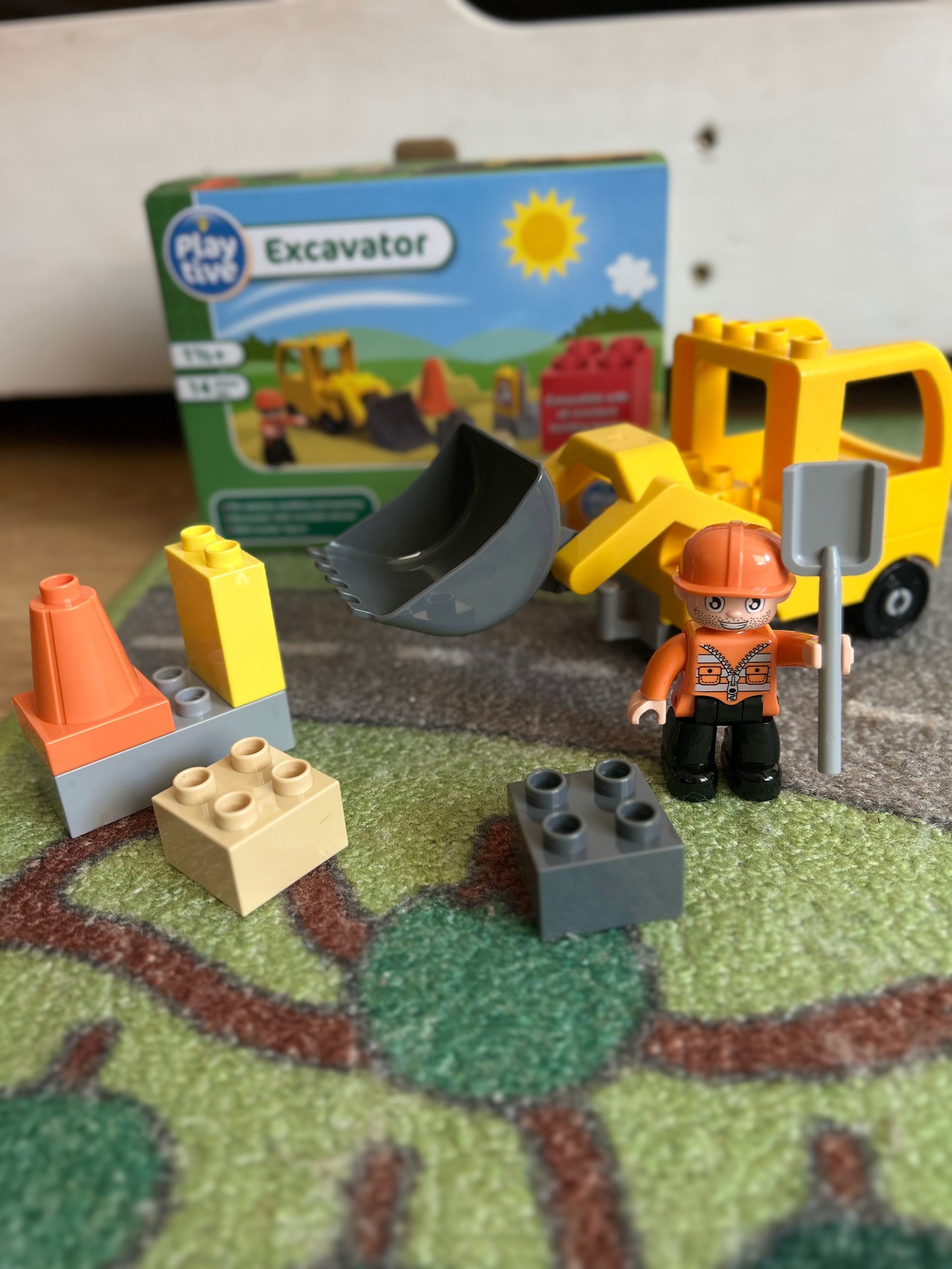 Klocki z lidla jak lego duplo buldożer
