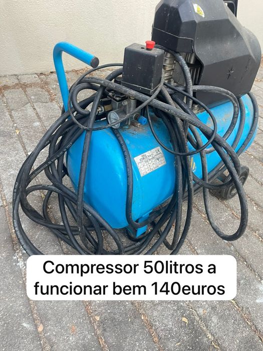 Compressor monofásico a funcionar bem com mangueira 120euros