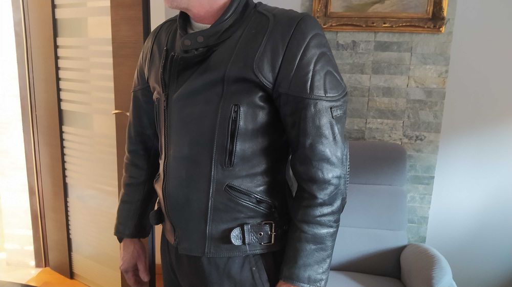 super kurtka moto skóra ze wzmocnieniami roz56
