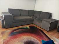 Narożna kanapa Ibiza szary welur 250x200
