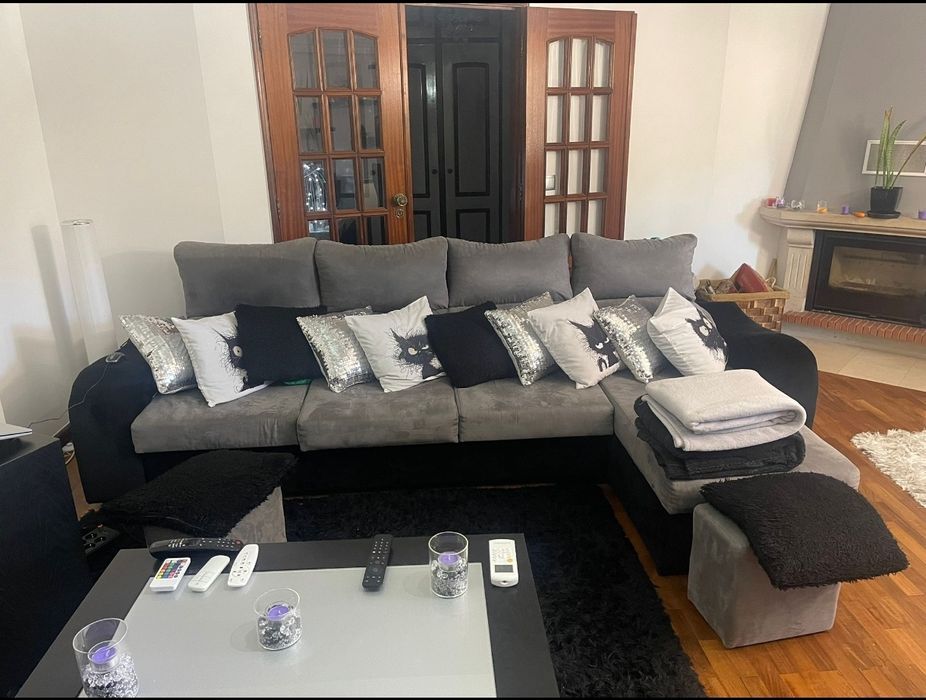 Sofá 3 lugares + chaise long