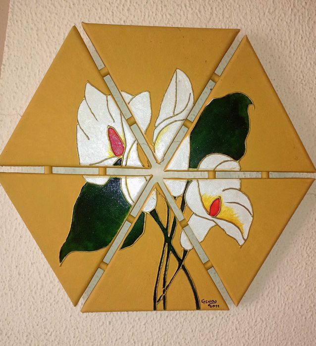 Quadro modular a óleo/técnica mista.