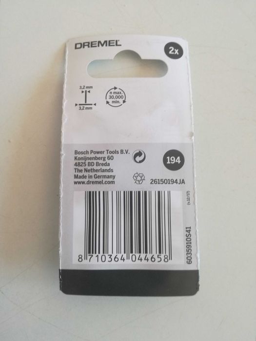 Fresa dremel 192 + dremel 194 de alta velocidade novas