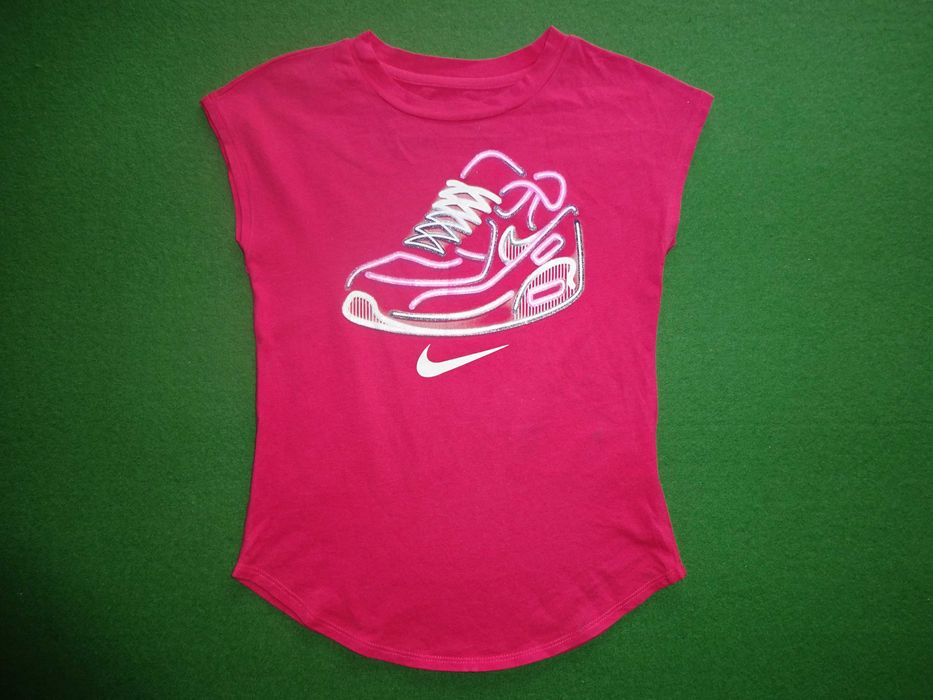 NIKE oryg. różowa fuksja koszulka dziewczęca krótki rękaw 6-7 lat