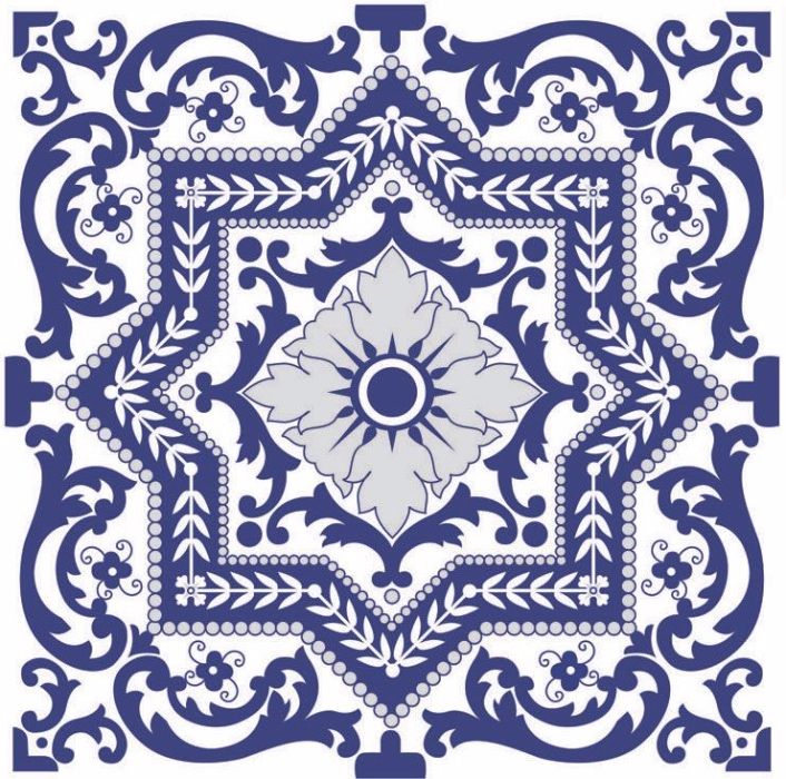 Azulejo antigo pintado à mão