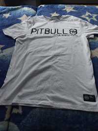 Biała koszulka pitbull.