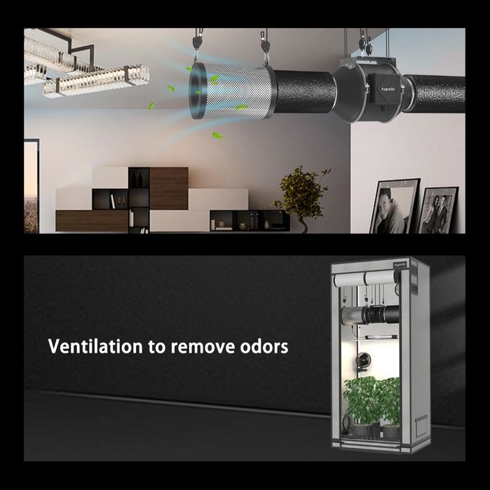 Aygrochy Filtr węglowy śr 100 mm/dł.300mm 365m3/h Pochłania Zapachy za